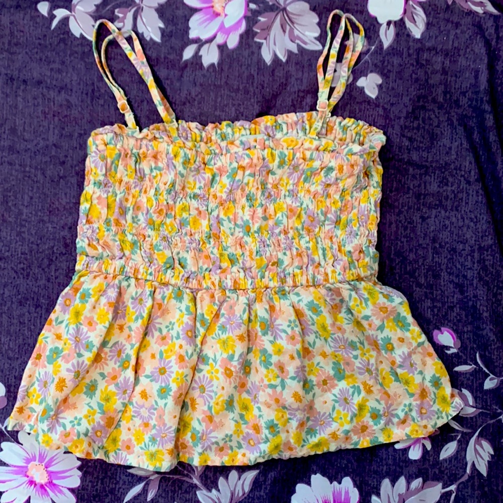 American Eagle floral spaghetti strap tank size xxs